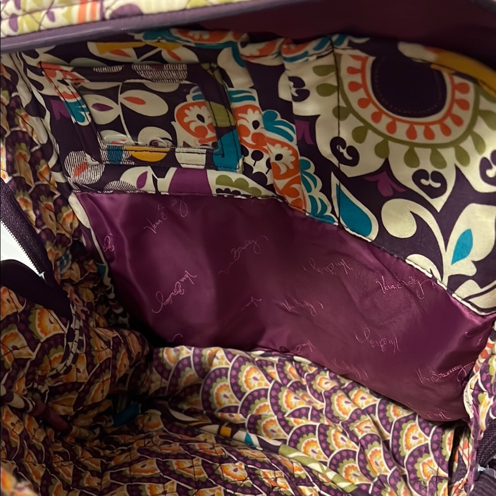 Vera Bradley Quilted Backpack in Plum Crazy (retired pattern) - Picture 5 of 7